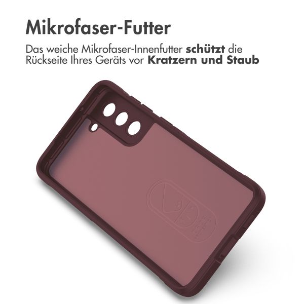 imoshion EasyGrip Back Cover für das Samsung Galaxy S21 FE - Aubergine