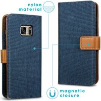 imoshion Luxuriöse Canvas-Klapphülle Samsung Galaxy S7 - Dunkelblau