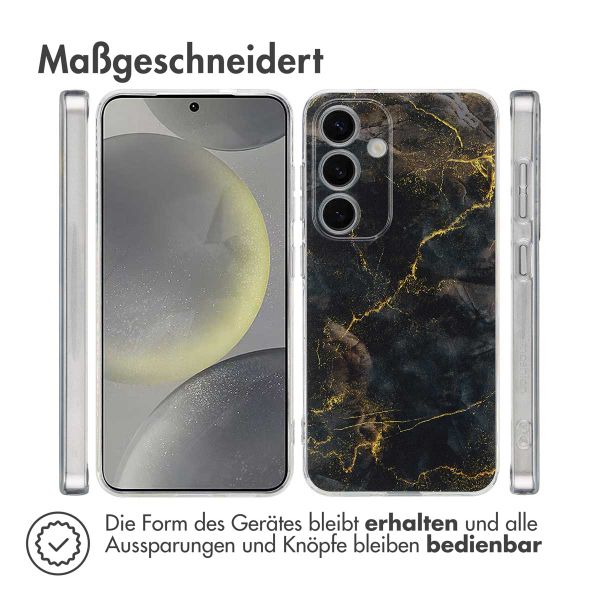 imoshion Design Hülle für das Samsung Galaxy S25 - Black Marble