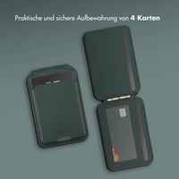 Accezz Leder-Wallet mit Standfunktion - Geeignet für MagSafe und Qi2 - Cedar Green