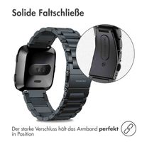 imoshion Edelstahlarmband für das  Fitbit Versa / Versa 2 / Versa Lite - Schwarz