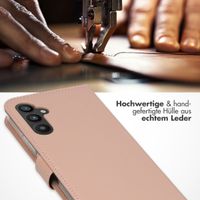 Selencia Echtleder Klapphülle für das Samsung Galaxy A34 (5G) - Dusty Pink