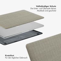 Selencia Cover mit gewebter Oberfläche für das MacBook Air 13 Zoll (2022) / Air 13 Zoll (2024) M3 chip - A2681 / A3113 - Taupe