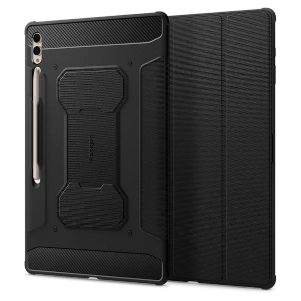Spigen Rugged Armor Pro Klapphülle für das Samsung Galaxy Tab S9 Ultra - Schwarz