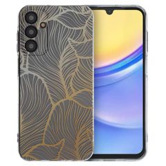 imoshion Design Hülle für das Samsung Galaxy A15 (5G/4G) - Golden Leaves