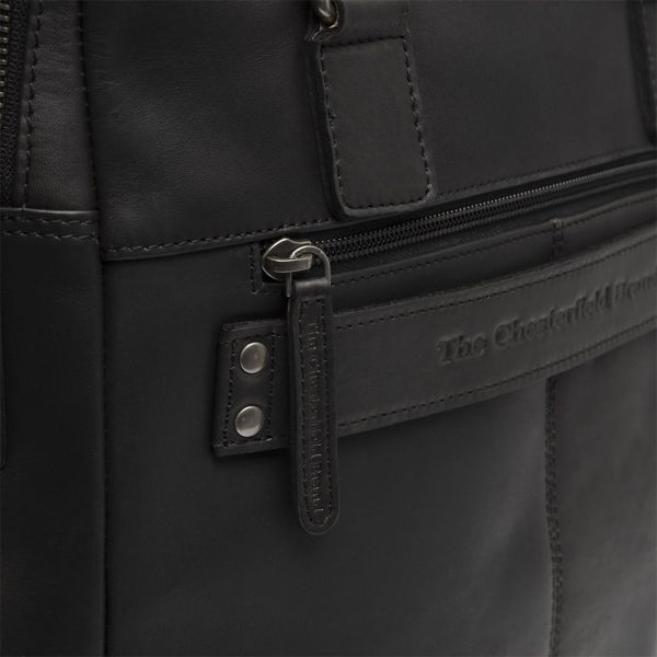 The Chesterfield Brand Santiago Laptoptasche 14 Zoll - Echtes Leder - Schwarz