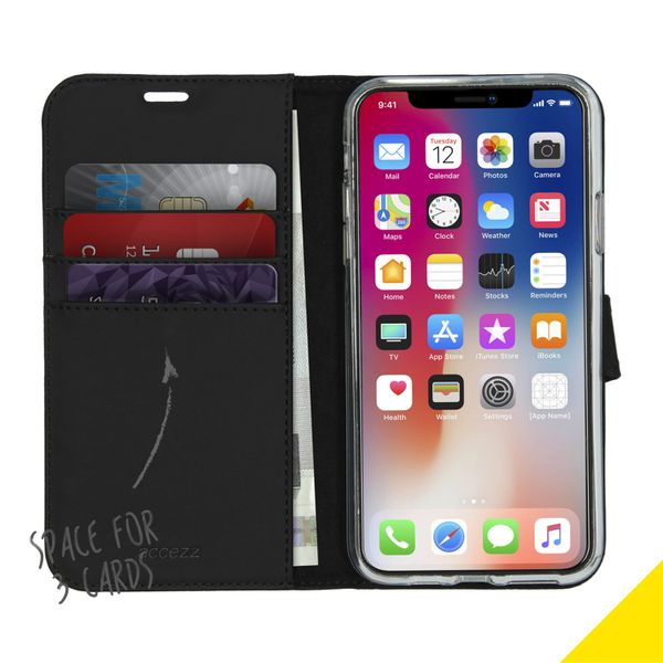 Accezz Wallet TPU Klapphülle Schwarz für das iPhone 11 Pro Max