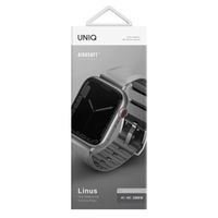 Uniq Linus AiroSoft™ Silikonarmband für das  Apple Watch Series 1 t/m 9 / SE (38/40/41 mm) | Series 10 / 11 (42 mm) - Chalk Grey