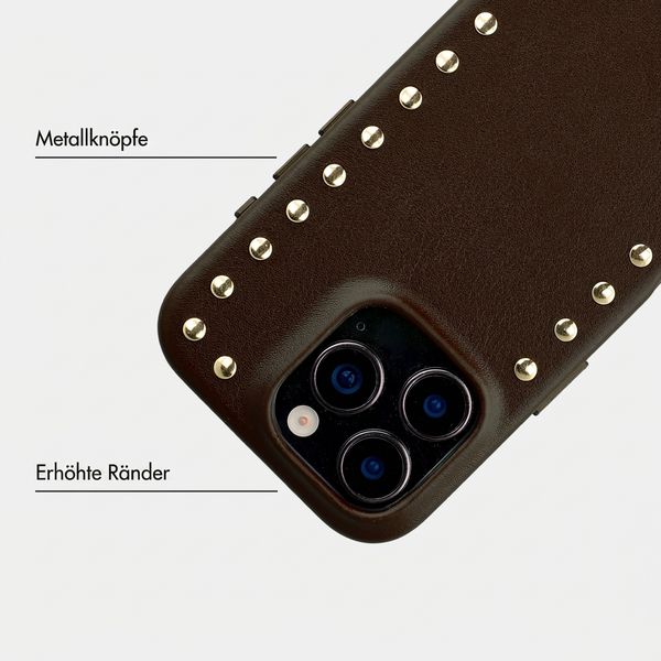Selencia Studs Backcover mit MagSafe Apple iPhone 16 Pro - Cacao Crush
