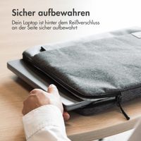 imoshion Laptop Hülle 13-14 Zoll - Laptop Hülle mit Griff - Geeignet für Laptops bis 13-14 Zoll - Grau