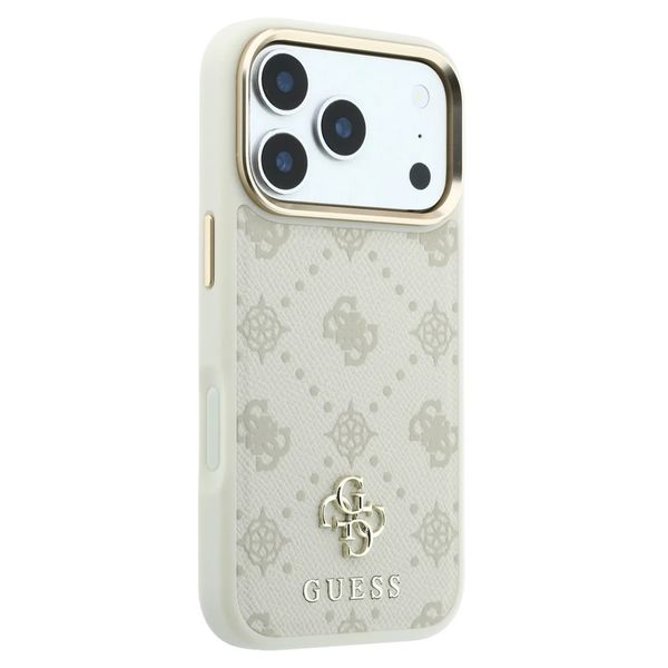 Guess 4G Metal Logo Back Cover MagSafe Apple iPhone 18 Pro / 17 Pro - Beige