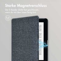 imoshion Canvas Sleepcover Klapphülle für das Kobo Clara 2E / Tolino Shine 4 - Glitter Schwarz