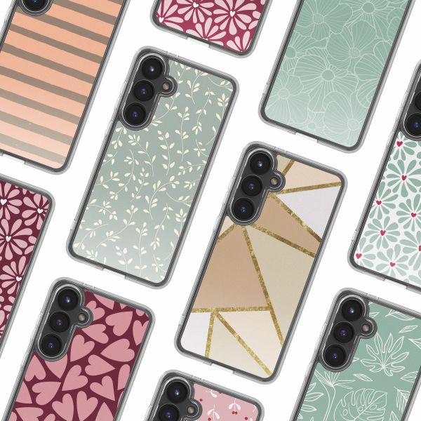 imoshion Design Hülle Samsung Galaxy S24 FE - Smoke Green Flowers