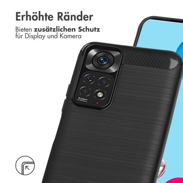 imoshion Brushed Back Cover für das Xiaomi Redmi Note 11 (4G) / Note 11S (4G) - Schwarz