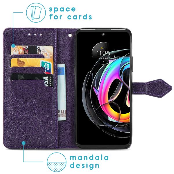 imoshion Mandala Klapphülle Motorola Moto Edge 20 Lite - Lila