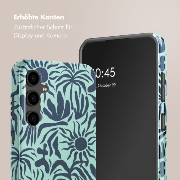 Selencia Vivid Back Cover Samsung Galaxy S24 FE - Tropical Vibes Light Blue