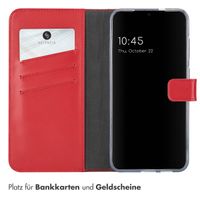 Selencia Echtleder Klapphülle für das Samsung Galaxy S25 - Rot