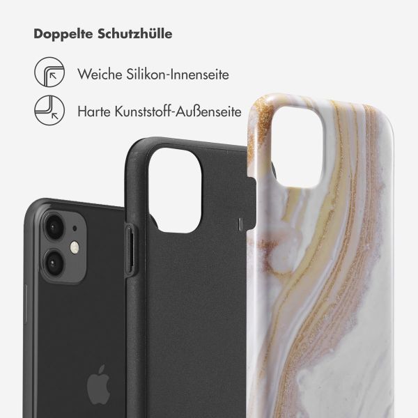 Selencia Vivid Back Cover Apple iPhone 11 - Chic Marble Gold