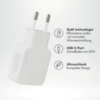 Accezz Ultra Slim GaN Ladegerät - USB-C - 20 W - Weiß