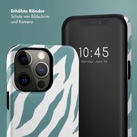 Selencia Vivid Back Cover Apple iPhone 13 Pro - Colorful Zebra Pine Blue