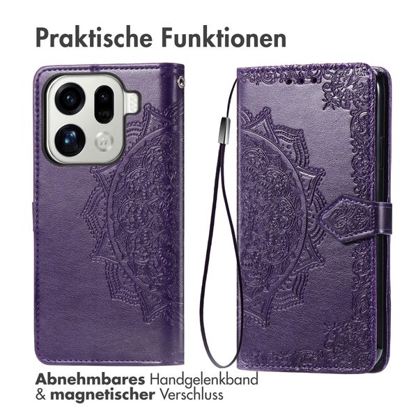 imoshion Mandala Klapphülle Oppo Find X9 Pro - Violett