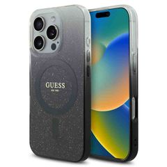 Guess MagSafe IML Glitter Gradient Case für das iPhone 16 Pro Max - Black