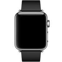 Apple Leather Band Modern Buckle für das  Apple Watch Series 1 t/m 9 / SE (38/40/41 mm) | Series 10 / 11 (42 mm) - Größe S - Black