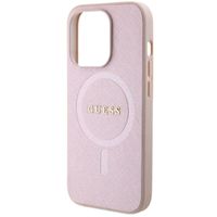 Guess Saffiano MagSafe Back Cover Apple iPhone 15 Pro - Rosa