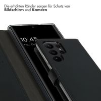 Selencia Echtleder Klapphülle Samsung Galaxy S23 Ultra - Schwarz
