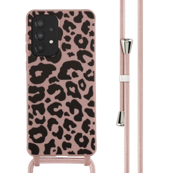 imoshion Silikonhülle design mit Band für das Samsung Galaxy A33 - Animal Pink