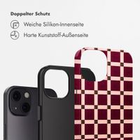 Selencia Vivid Back Cover Apple iPhone 13 - Check This Burgundy