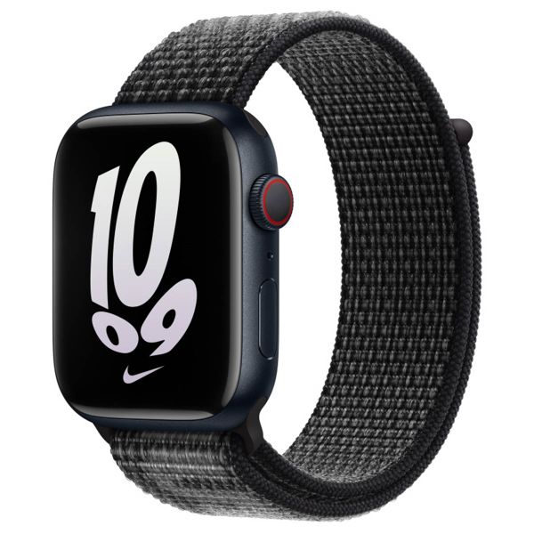 Apple Nike Sport Loop Band für das Apple Watch Series 1-10 / SE / Ultra (2) - 42/44/45/46/49 mm - Black / Summit White