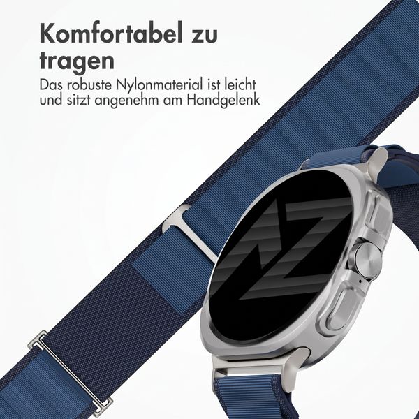 Accezz Nylon Alpine Armband für Samsung Galaxy Watch Ultra 2 (2026) / Ultra (2024/2025) - Dark Blue
