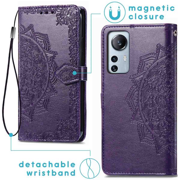imoshion Mandala Klapphülle Xiaomi 12 Lite - Violett