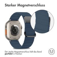 imoshion Magnetlederarmband für das Apple Watch Series 1-10 / SE / Ultra (2) - 42/44/45/46/49 mm - Blau