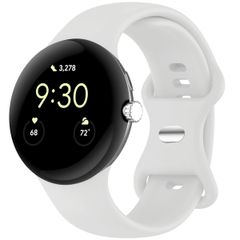 imoshion Silikon-Armband⁺ für  Google Pixel Watch / Watch 2 / Watch 3 / Watch 4 (41 mm) - Größe S - Weiß