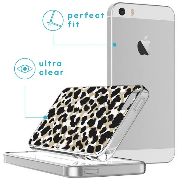 imoshion Design Hülle für das iPhone 5 / 5s / SE - Leopard / Schwarz