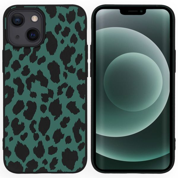 imoshion Design Hülle für das iPhone 13 Mini - Leopard - Schwarz / Grün