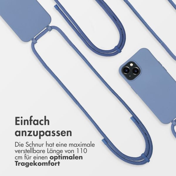 imoshion Color Backcover mit abnehmbarem Handykette und MagSafe Apple iPhone 15 - Ash Blue