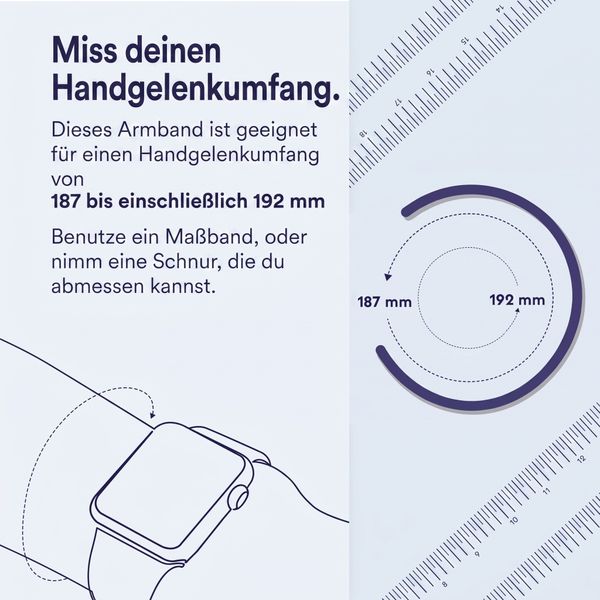 Apple Geflochtenes Solo Loop für  Apple Watch | 44/45/46/49 mm - Größe 10 - Atlantic Blue
