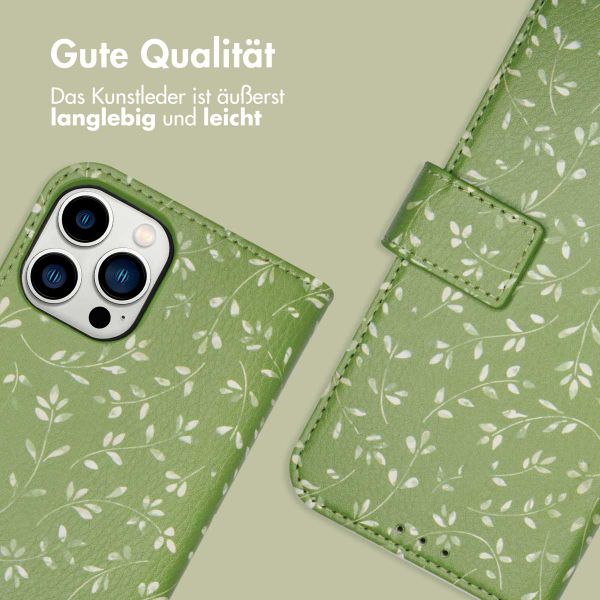 imoshion Design Klapphülle Apple iPhone 12 (Pro) - Green Flowers