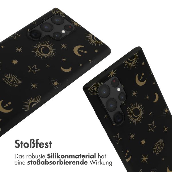 imoshion Silikonhülle design mit Band für das Samsung Galaxy S22 Ultra - Sky Black