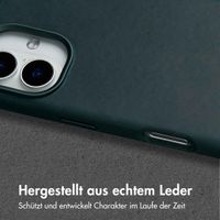 Accezz Vintage Leather Magsafe Backcover Apple iPhone 16 - Smokey Green