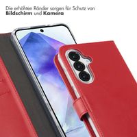 Selencia Echtleder Klapphülle für das Samsung Galaxy A36  - Rot