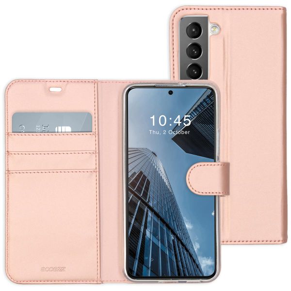 Accezz Wallet TPU Klapphülle für das Samsung Galaxy S22 Plus - Rose Gold