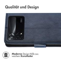 imoshion Luxuriöse Klapphülle Xiaomi Poco X4 Pro 5G - Dunkelblau