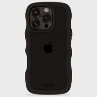 Holdit Wavy Case für das Apple iPhone 16 Pro Max - Black / Transparent