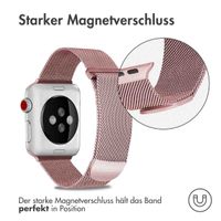 imoshion Magnetisches Milanaise Armband für das  Apple Watch Series 1 - 9 / SE (38/40/41 mm) | Series 10 / 11 (42 mm) - Größe M - Rosa