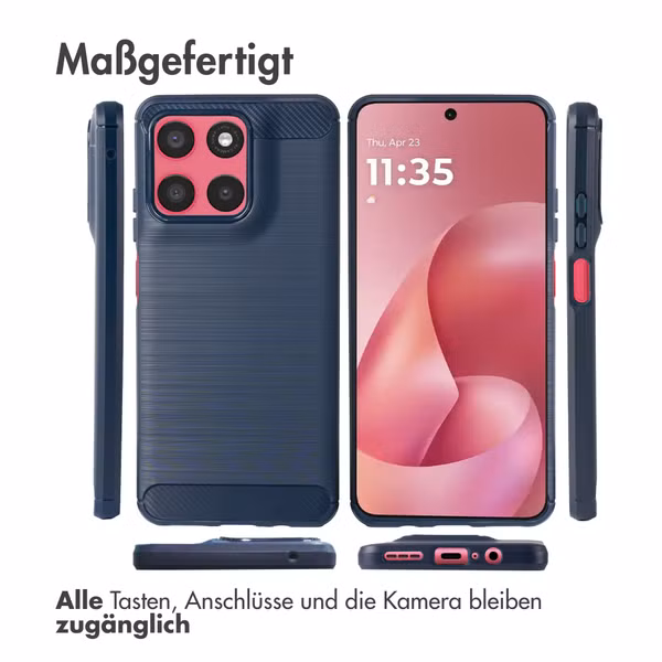 imoshion Brushed Back Cover Motorola Moto G57 Power - Dunkelblau