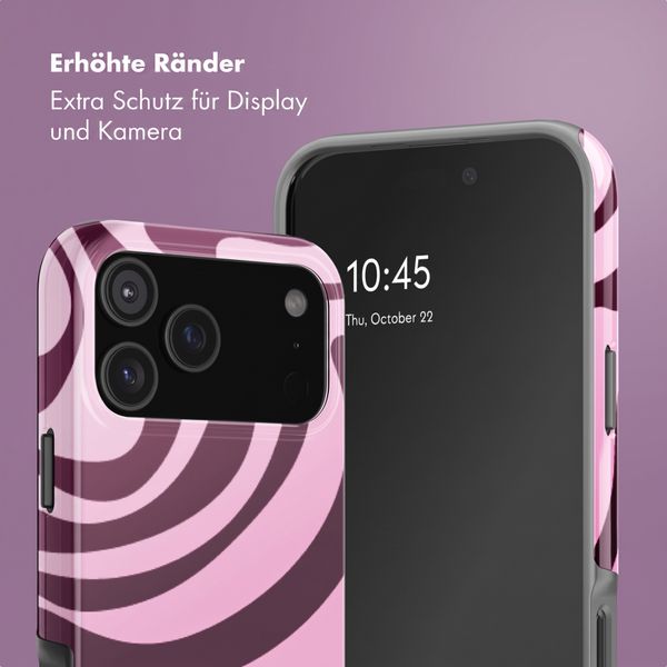 Selencia Vivid Back Cover Apple iPhone 18 Pro - Wavy Swirl Pink Plum